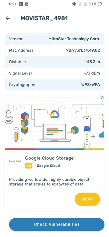 WIFI WPS WPA TESTER — posnetek zaslona 4